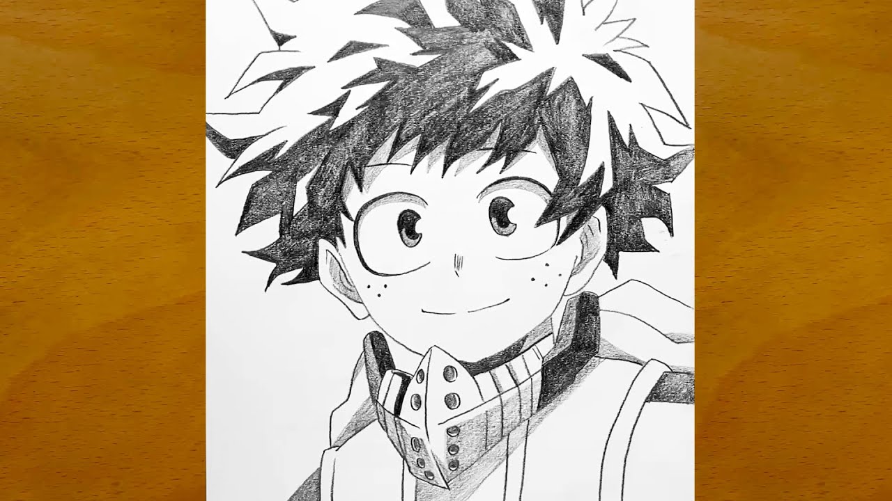 How to Draw Izuku Midoriya (Deku) || My Hero Academia Drawing Tutorial || Easy Anime Sketch