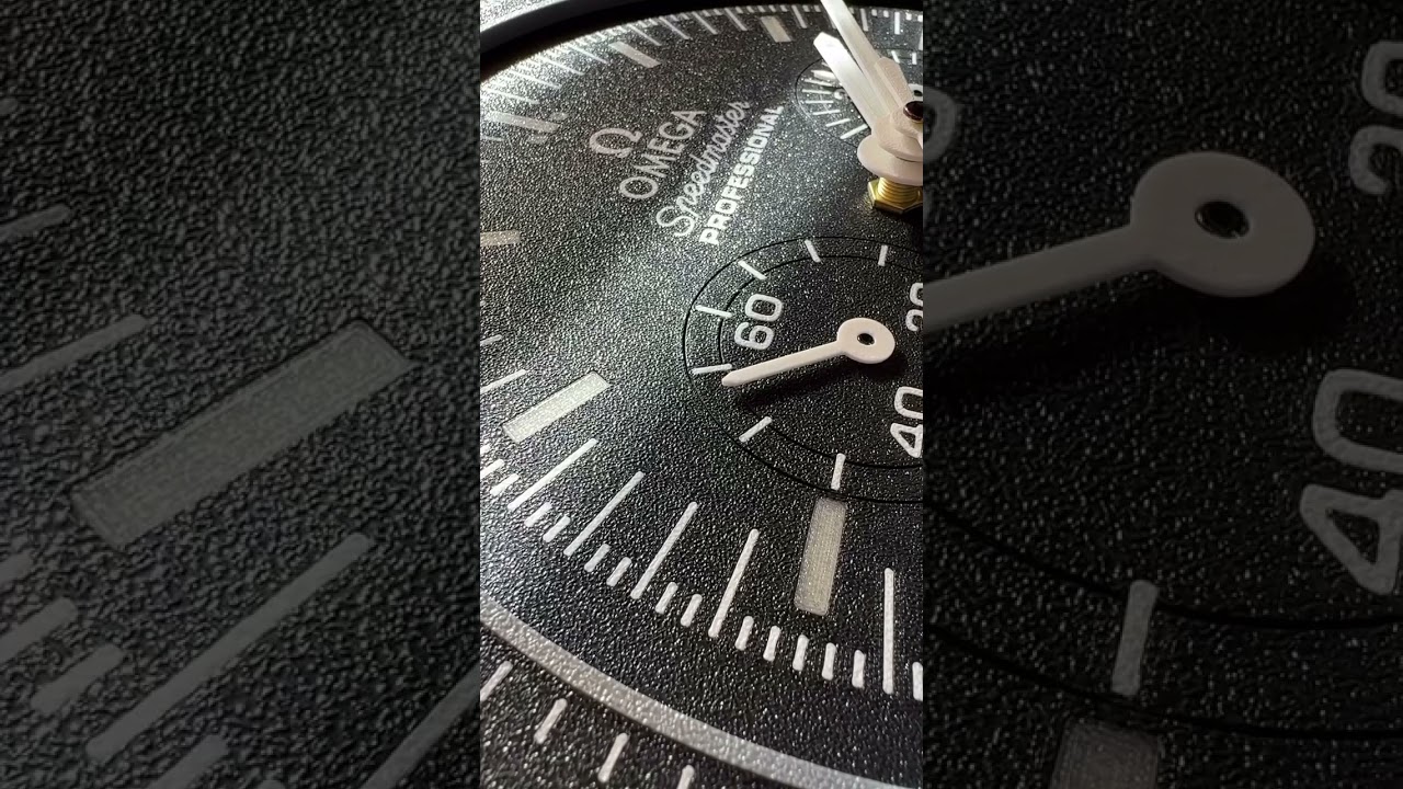 Omega Speedmaster wall clock 3D printed #omega #speedmaster #3dprinting #bambulab