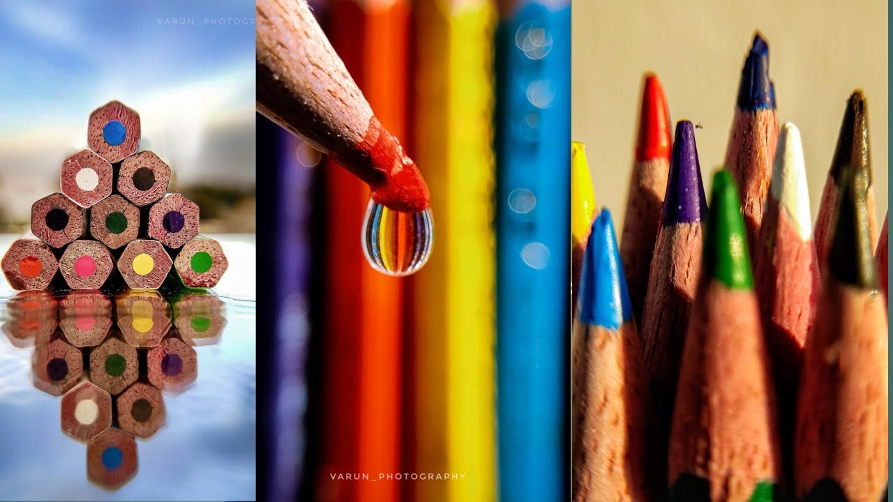 Easy creative home photography ideas with colour pencils | shoot like a pro