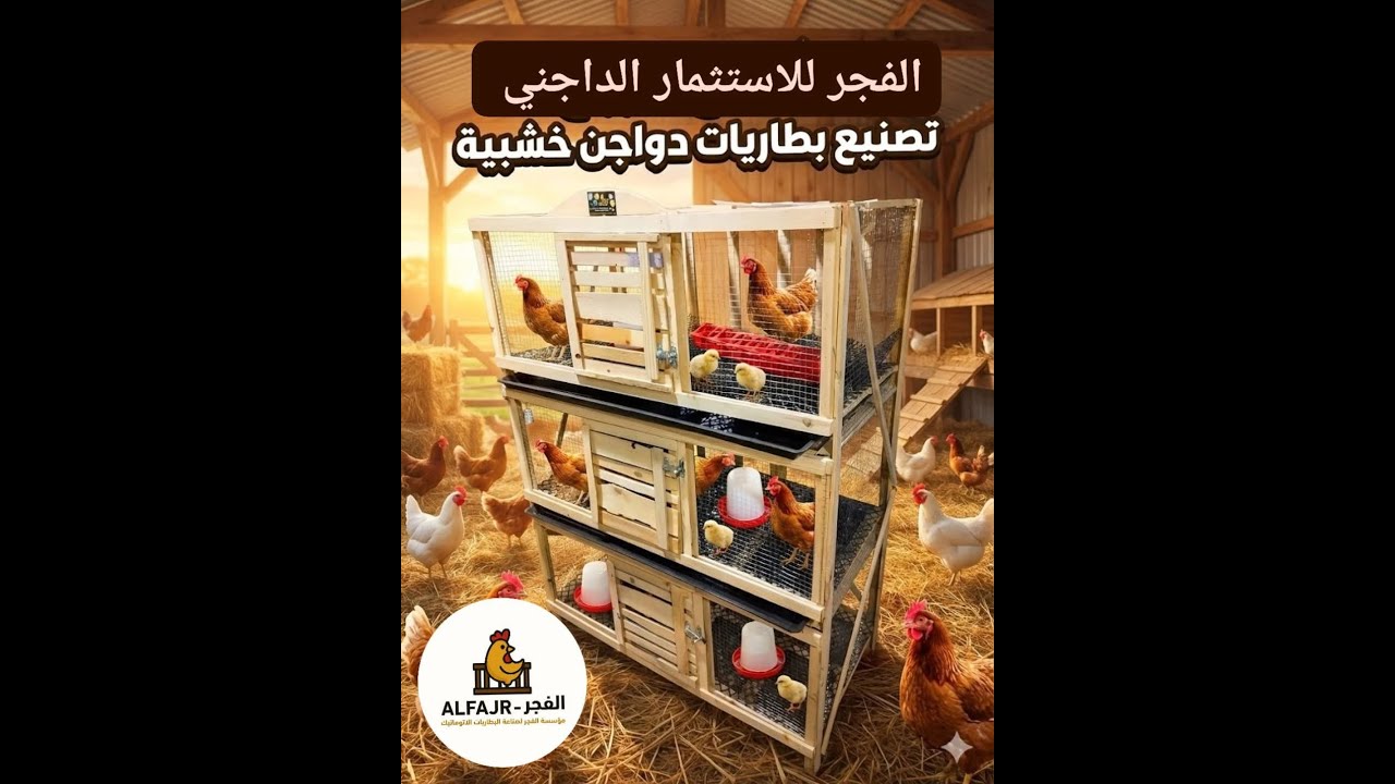 شوف ارخص و افضل بطارية دواجن خشب 🐓 من مؤسسة الفجر