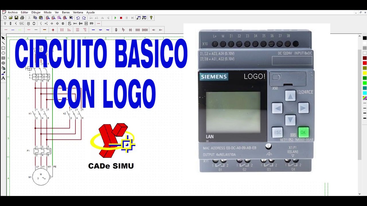 Como Simular LOGO de SIEMENS Circuito Básico: Cade Simu