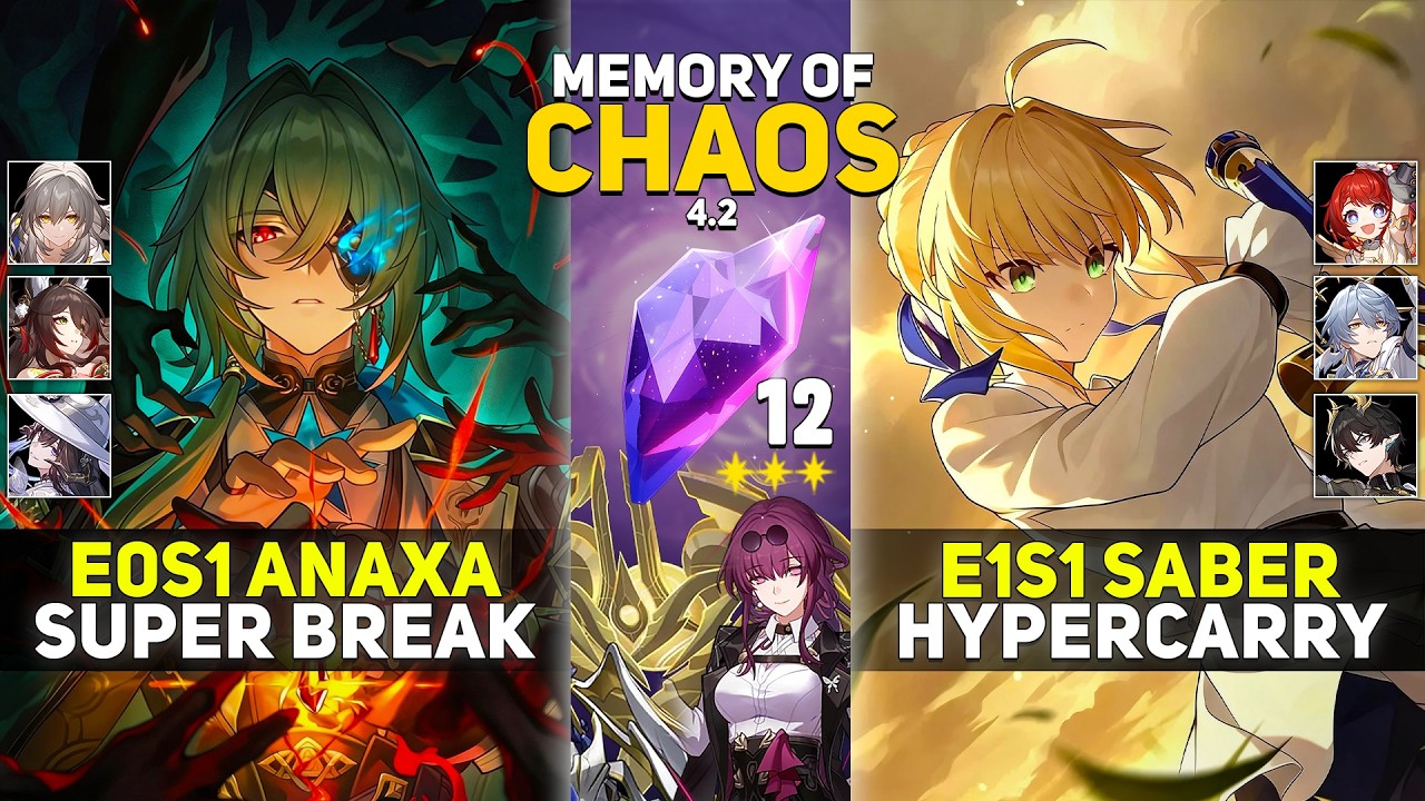 E0S1 Anaxa Super Break & E1S1 Saber Hypercarry  | Memory Of Chaos 12 | HSR 4.2