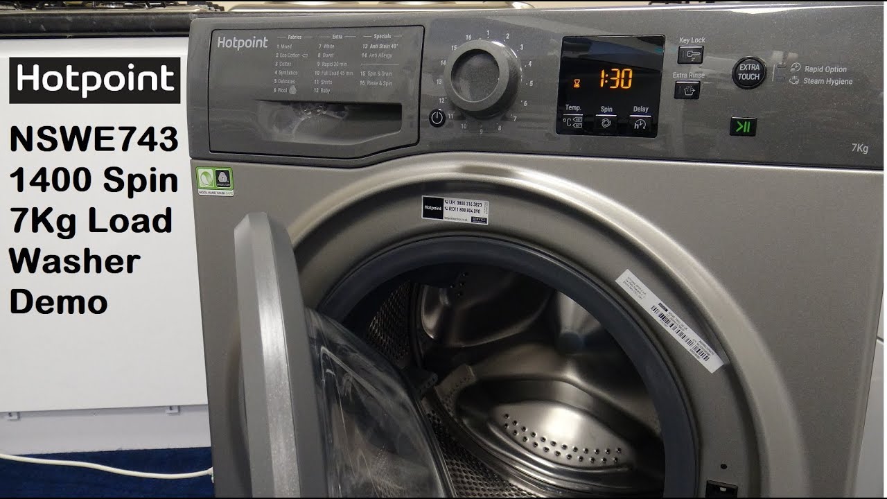 Hotpoint NSWE743 Washing Machine Demo