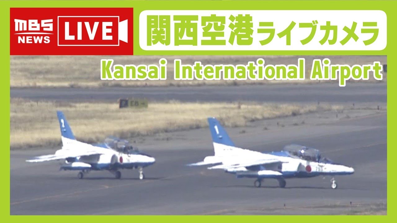 【LIVE】ブルーインパルスが関空を離陸　駐機中や滑走路での様子は？展示飛行は中止も　OSAKA  KANSAI Airport(KIX)