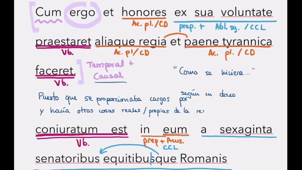 Análisis sintáctico - Opción A EvAU Latín 2017 UAH