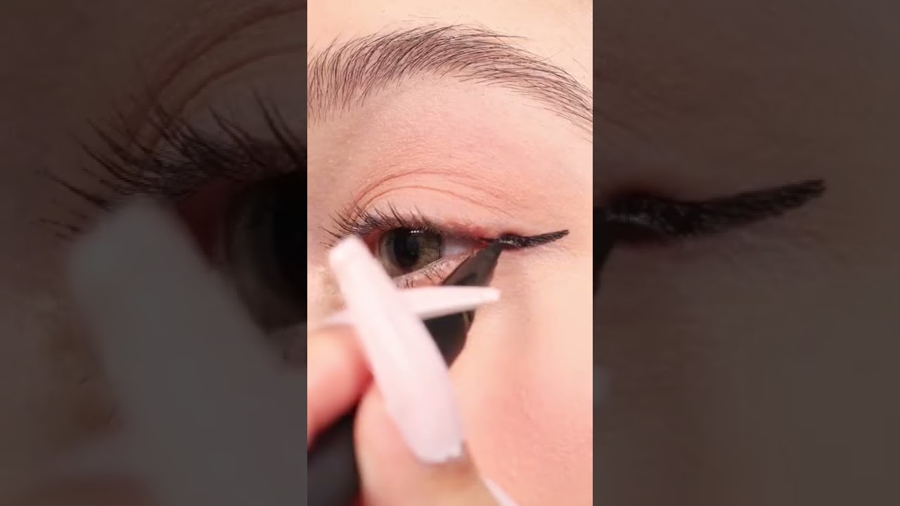 Step 1: Stamp, Step 2: Line, & BOOM🤯Wink Stamp Long creates the perfect winged eyeliner💜 #shorts