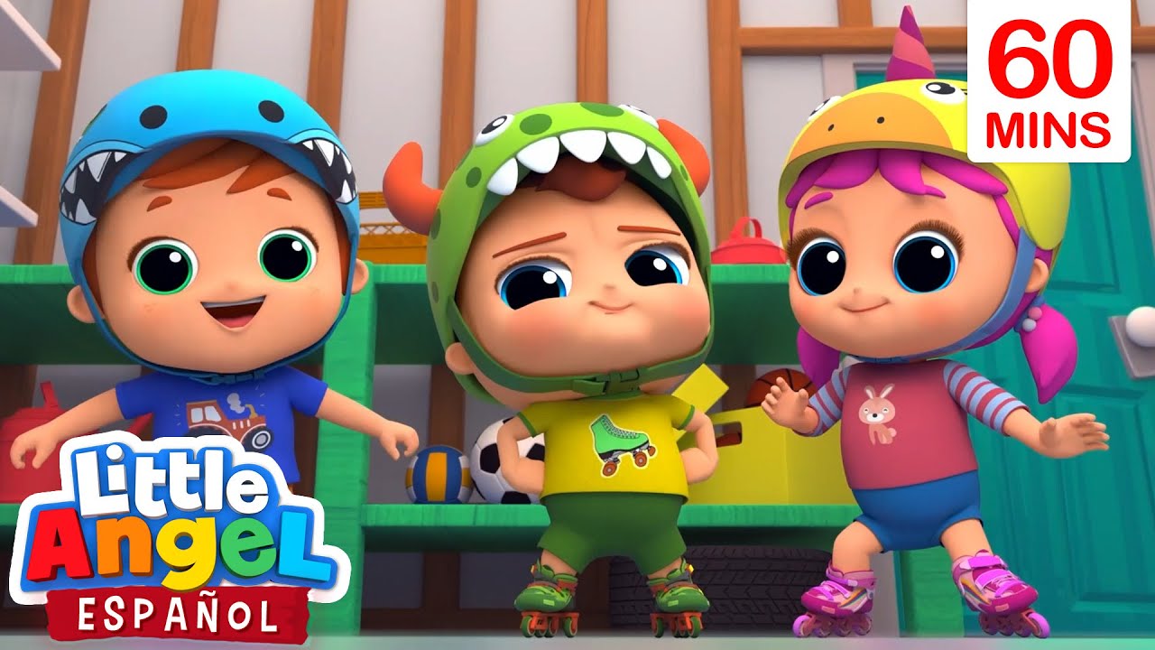 Bebé Juan aprende a patinar | Canciones Infantiles con Bebé Juan🎵| Little Angel Español