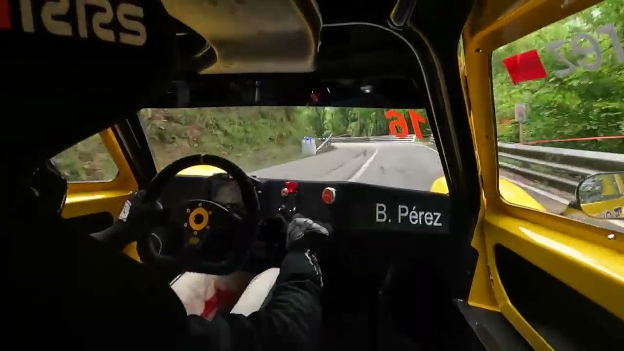Benito Pérez en la Subida al Fito on board