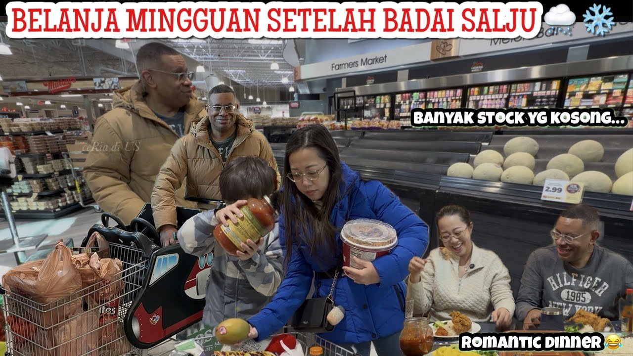 BELANJA MINGGUAN SEHABIS BADAI SALJU| BERSYUKUR MASIH DAPAT STOCK BELANJAAN & BANYAK BUAH TROPIKAL😍