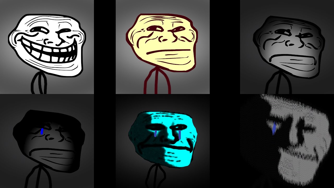 Trollge/Troll Face Becoming Sad/Depressing Meme (Maybe Pause at End)