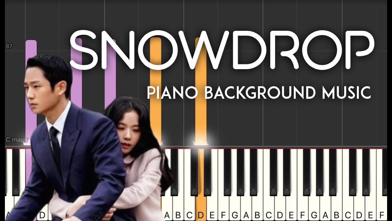 Snowdrop (설강화) KDrama OST piano background music (BGM) cover synthesia tutorial + sheet music