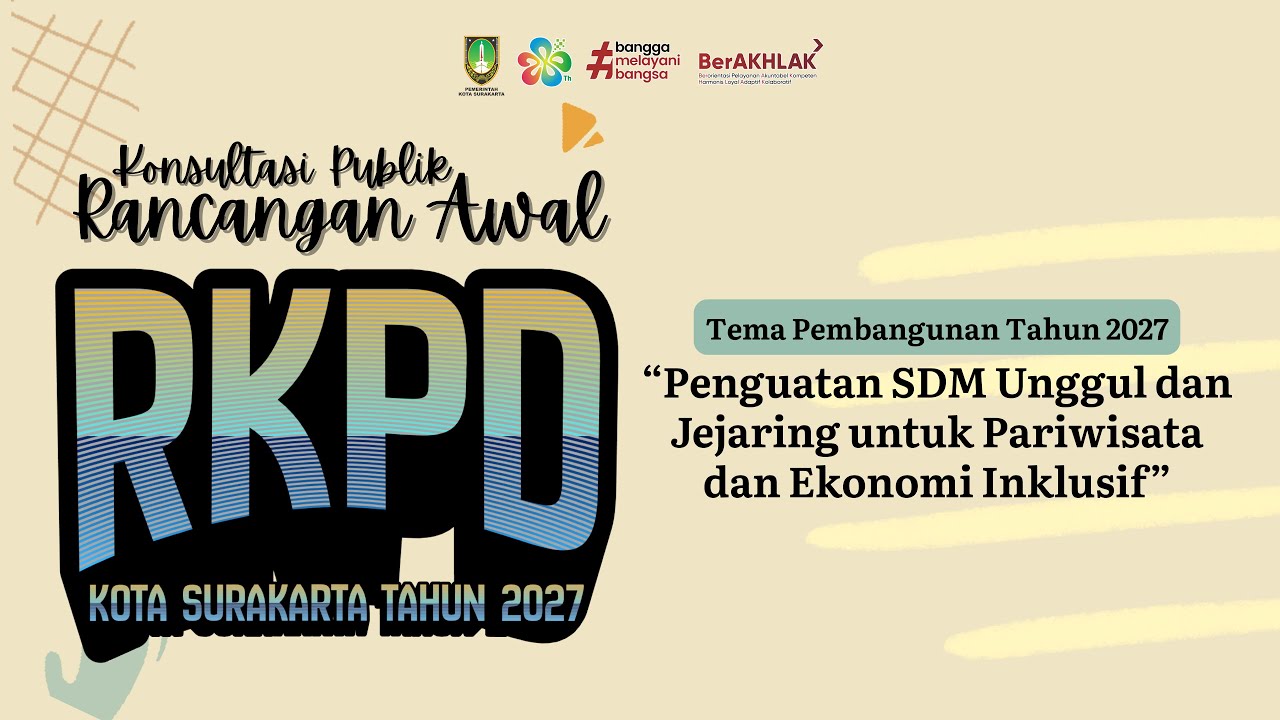 Konsultasi Publik Rancangan Awal RKPD Kota Surakarta Tahun 2027