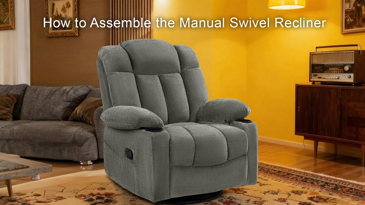 7703 Manual Swivel Recliner Detailed Installation Video Steps