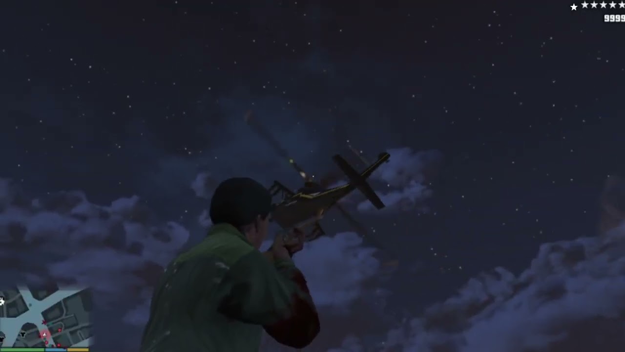 GTA V Grove Street Shootout + Tank Rampage + Six Stars Wanted Level Escaped