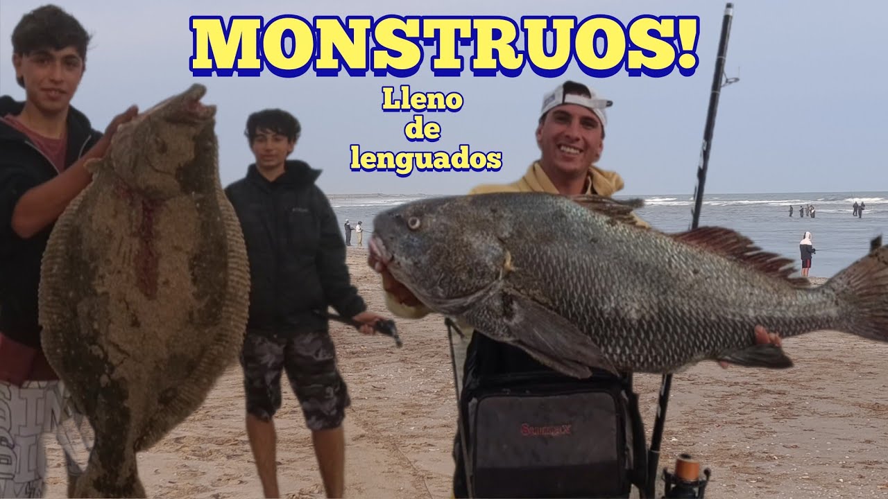 EXPLOTADO DE LENGUADOS!! APARECIERON MONSTRUOS PESCANDO EN MAR CHIQUITA!