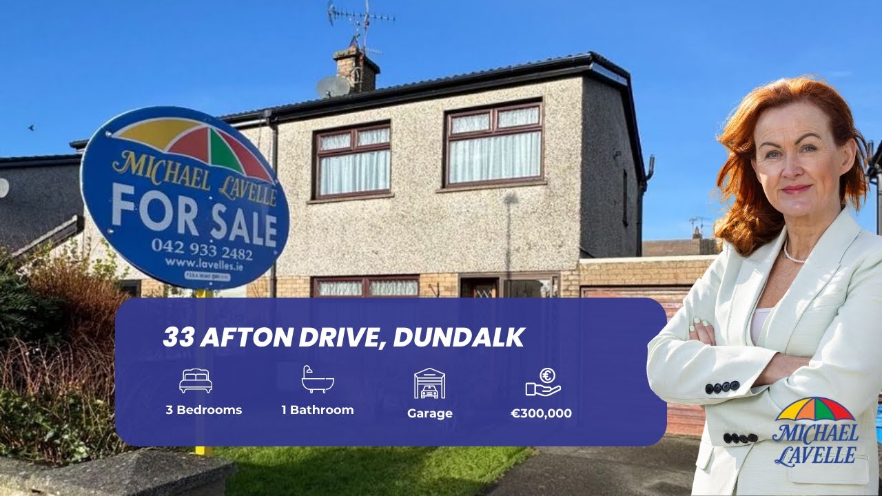 3 Bed Semi-Detached with Garage in Afton Drive, Dundalk | Walk to Town