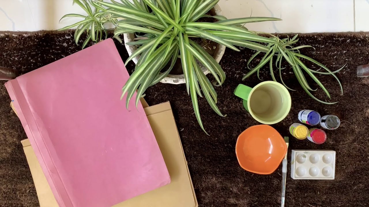 Painted a plain wall with cotton dab/cotton dab painting