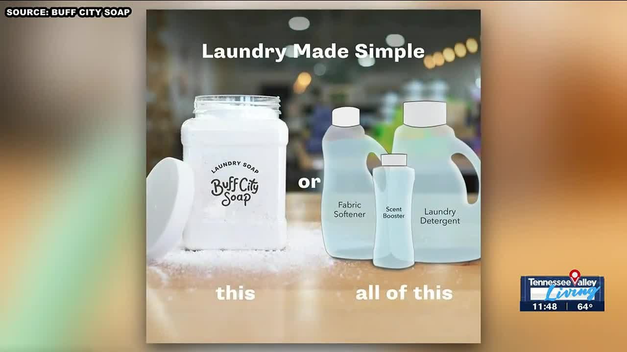 Load some laundry with Buff City Soap