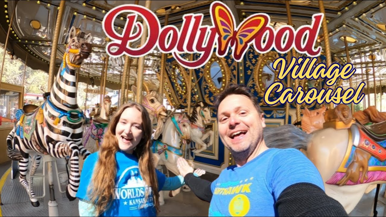 Dollywood Village Carousel Ride and Review 2024 Pigeon Forge TN