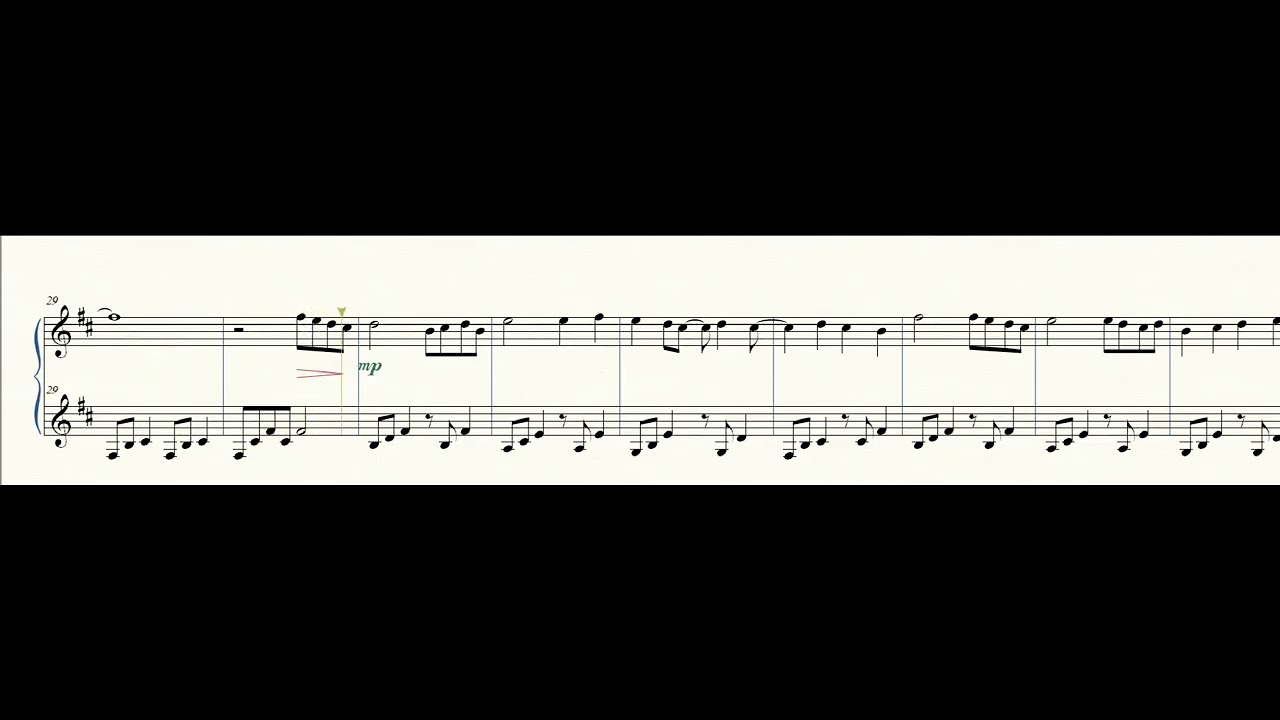 Mary, Did You Know arranged for lever harp - no changes required