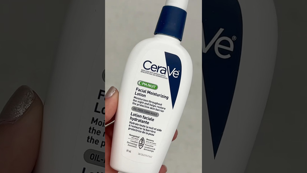 CeraVe PM Facial Moisturizing Lotion #cerave #moisturizinglotion #skincare ​​⁠@cerave