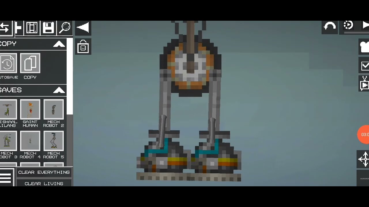 how to make a walking robot in melon playground