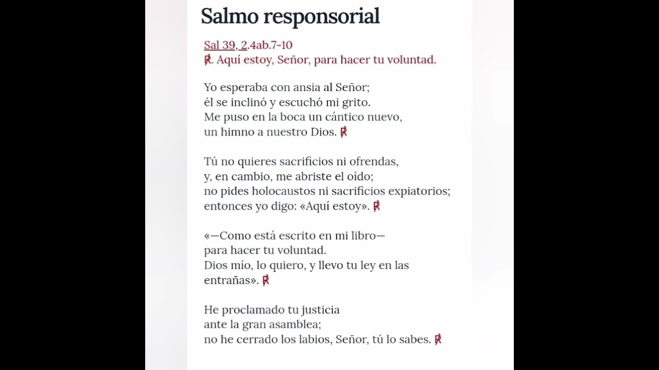 Salmo responsorial (2do Domingo del tiempo ordinario, ciclo A) Camino Neocatecumenal #neocat 