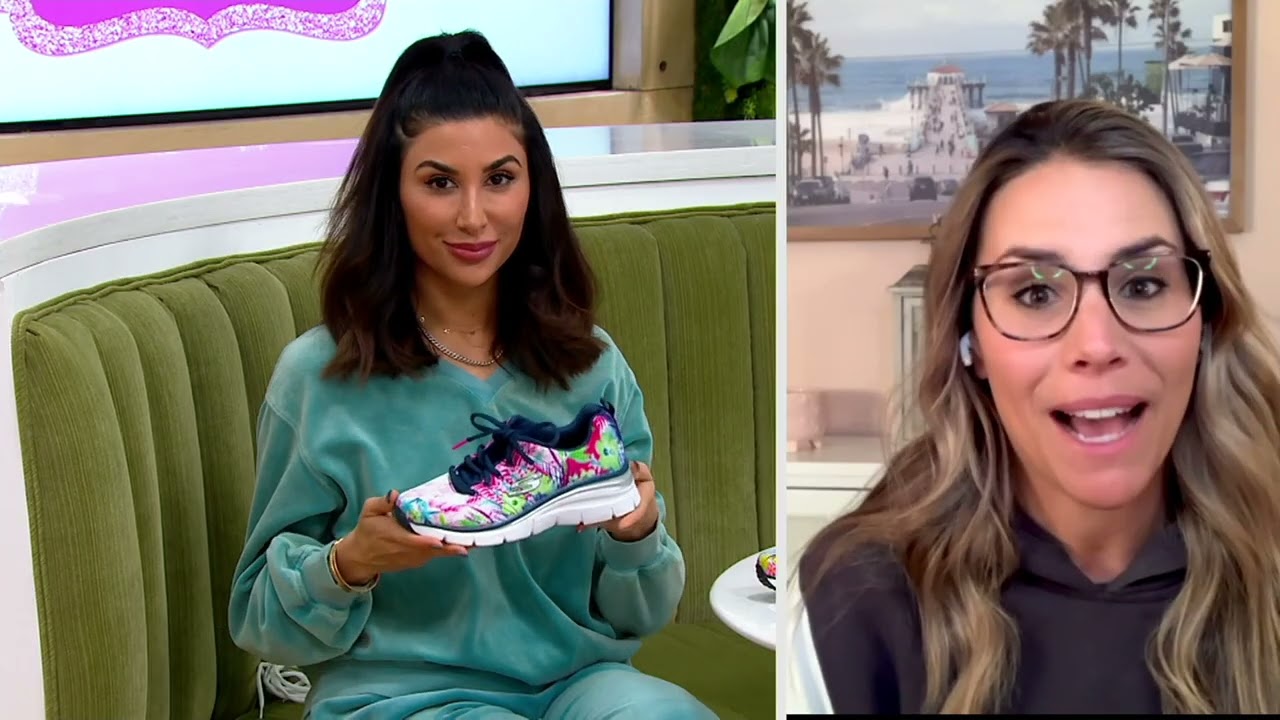 Skechers Tropical Print Washable Wedge Sneaker -Spring Essential on QVC
