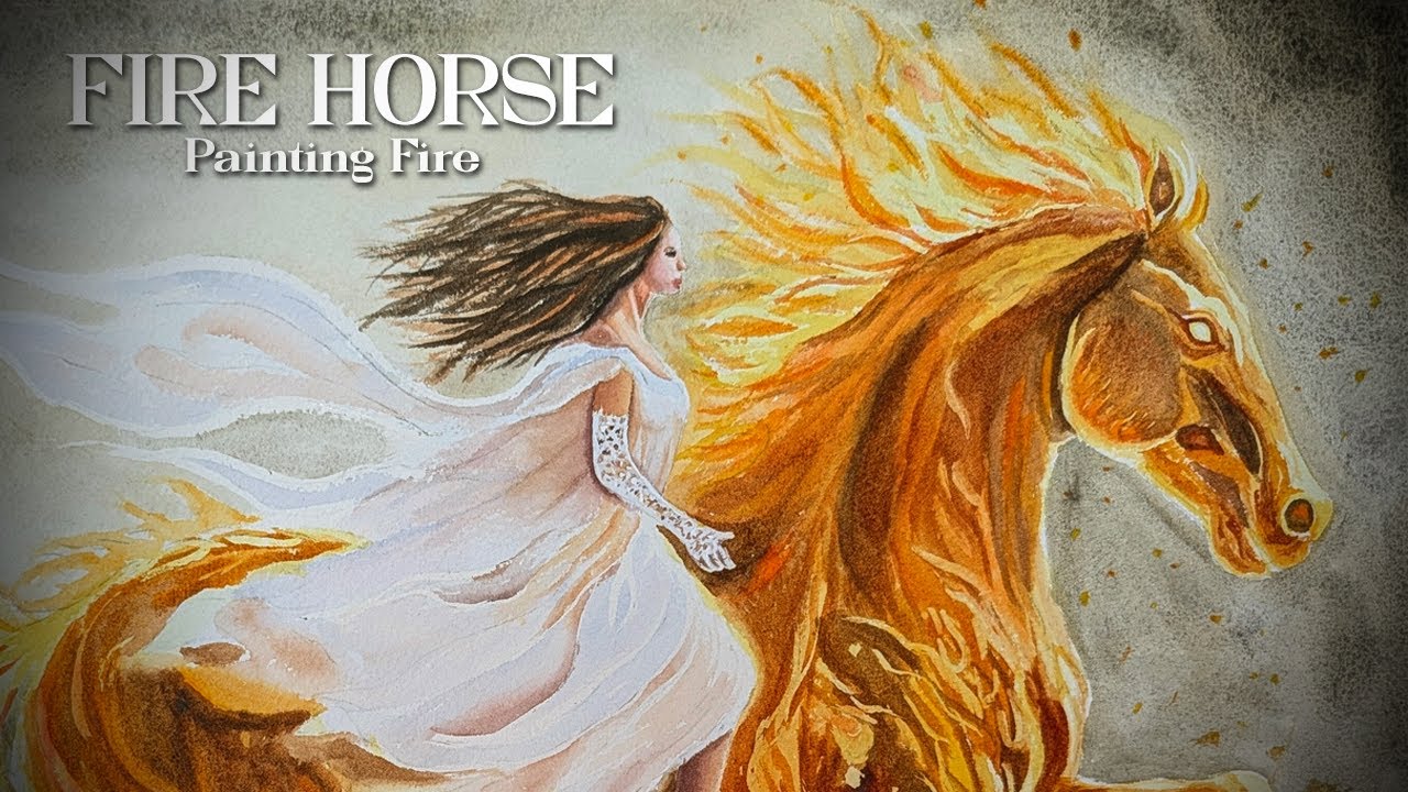 Flame and Lace: Painting the 2026 Year Symbol in Watercolor | Fire Horse Speedpaint