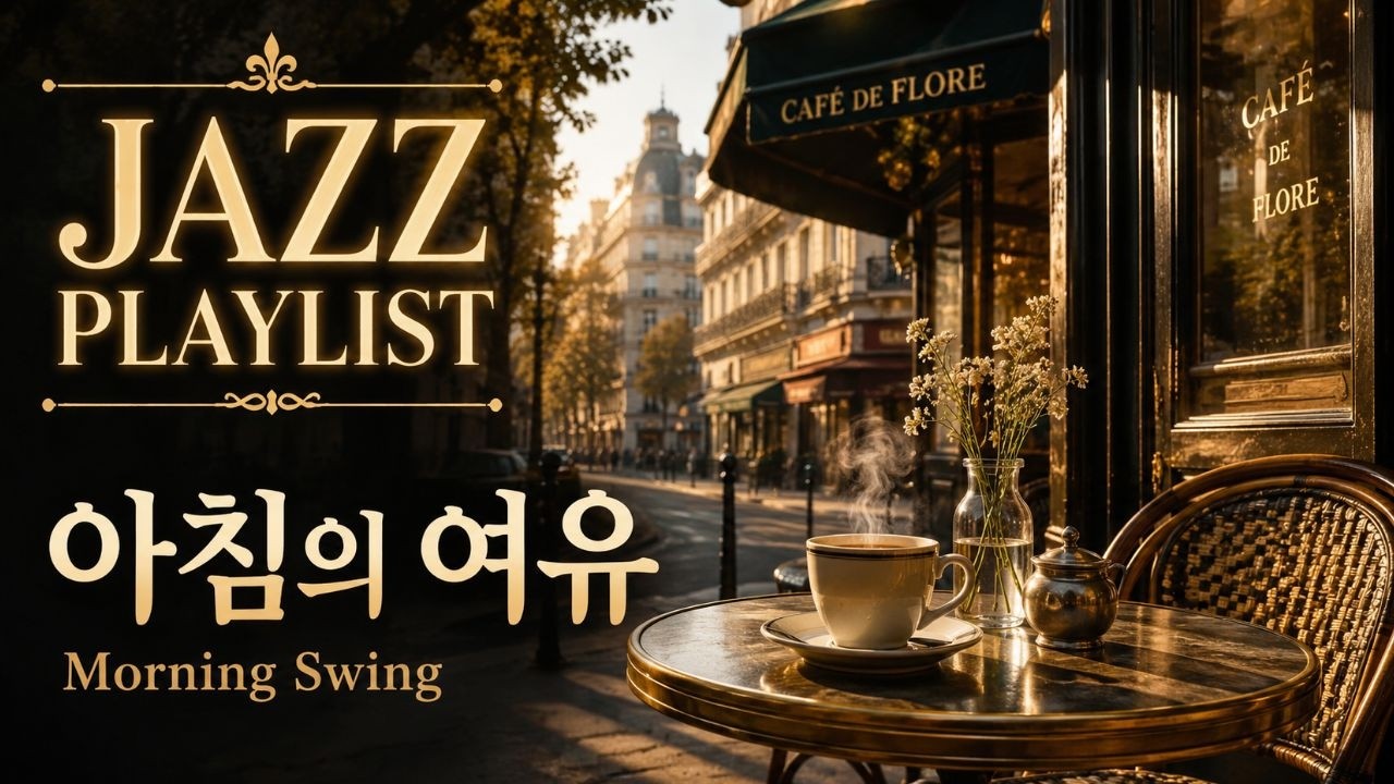 [playlist] 🥐 Завтрак в парижском кафе, приятное начало | 🎵 2 часа | Morning & Swing 🎶 Кафе • Учеба