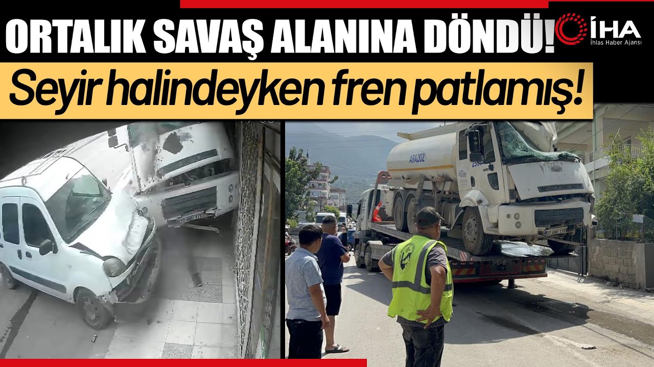 Hatay'da Trafik Kazası, Freni Boşalan Arazöz Ortalığı Savaş Alanına Çevirdi!