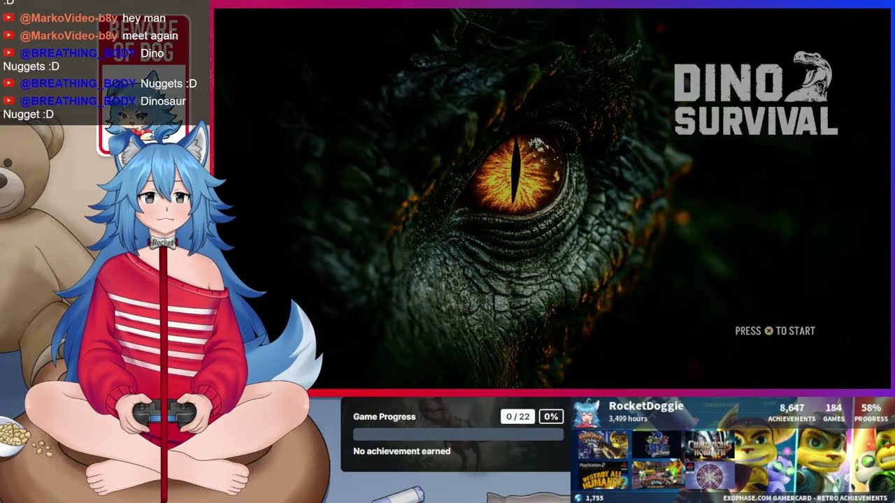 Playing Dinosaur Survival Simulator: Prehistoric RPG (PS4) #1 (Part 1/2) - #vtuber #trophyhunting