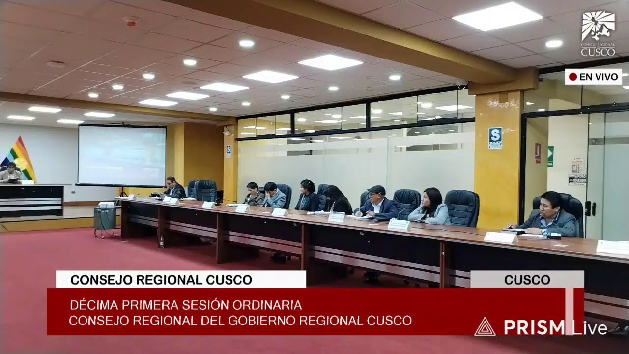 ((🔴)) #ENVIVO / Décima Primera Sesión Ordinaria del Consejo Regional Cusco,