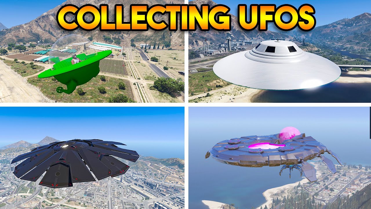 Finding and Collecting UFOs in GTA 5.