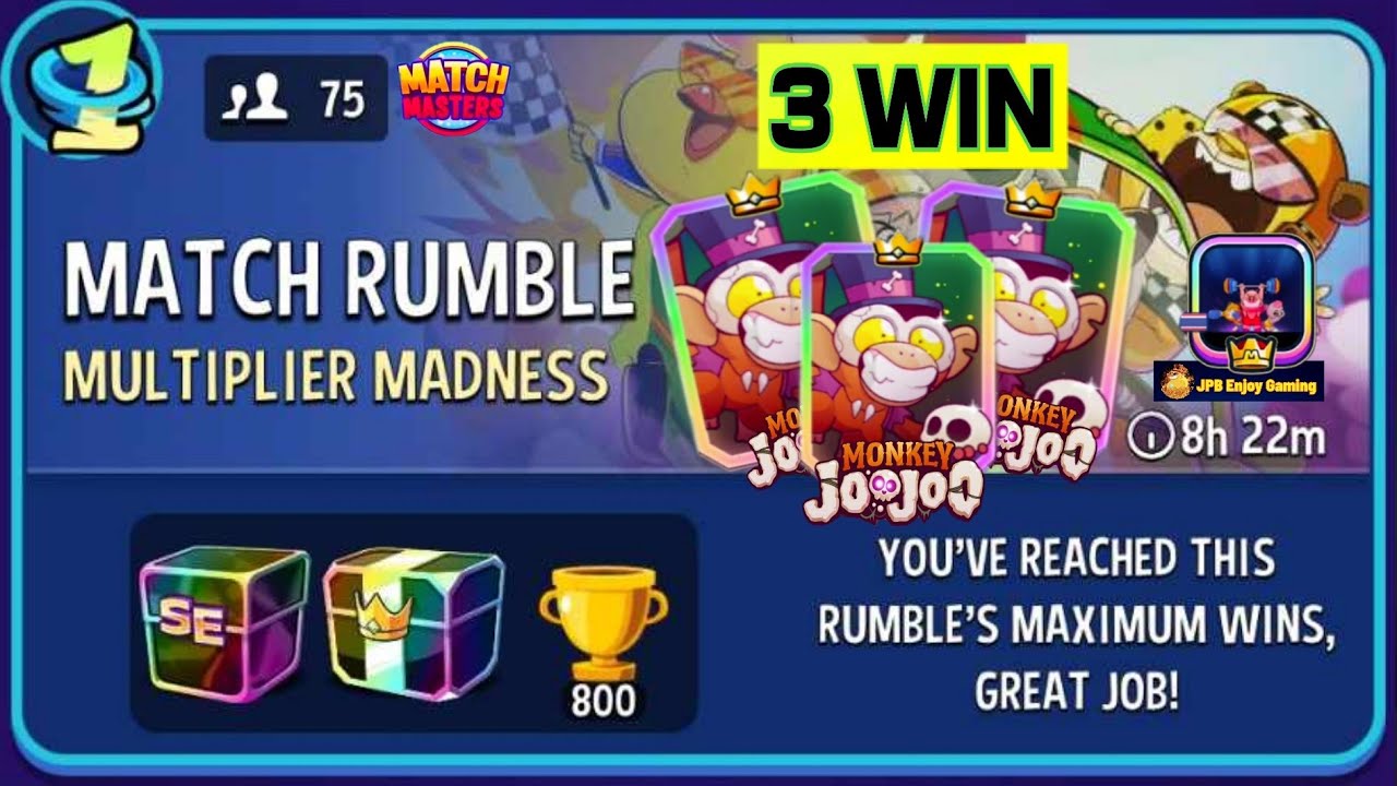 Multiplier Madness Match Rumble/ 75 Player/ Match Masters