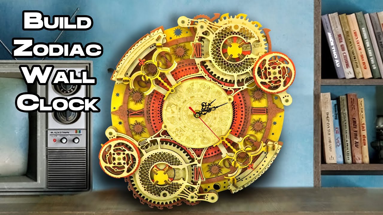 Artistic ROKR zodiac wall clock mechanical engine | How to assemble
