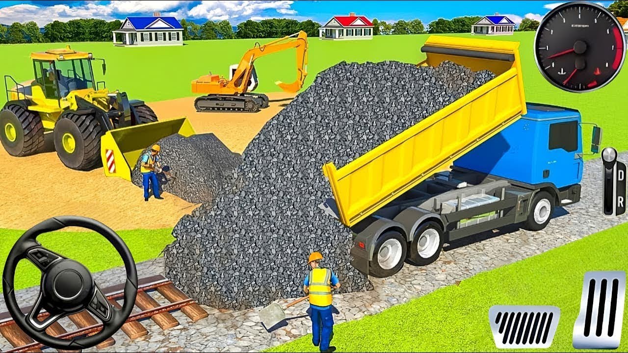 Railroad Builder Simulator 3D - Highway Excavator Construction JCB - Android GamePlay