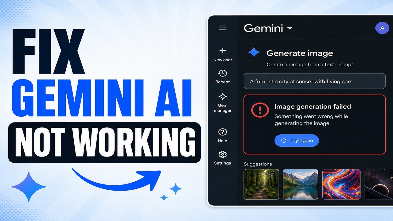 How to Fix Gemini AI Image Generation Not Working