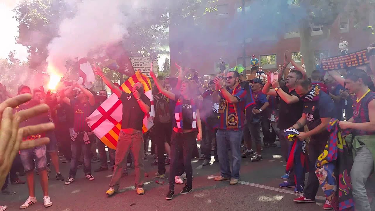 FCB FANS - Concentració Barcelonista - Przemarsz przed meczem,  BARCA - Atletico 17.05.2014 HD