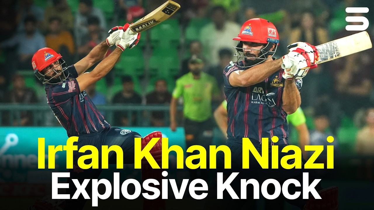 Irfan Khan Niazi Explosive Knock | Lahore Qalandars vs Karachi Kings | HBL PSL X | Match 24 | M3O1J