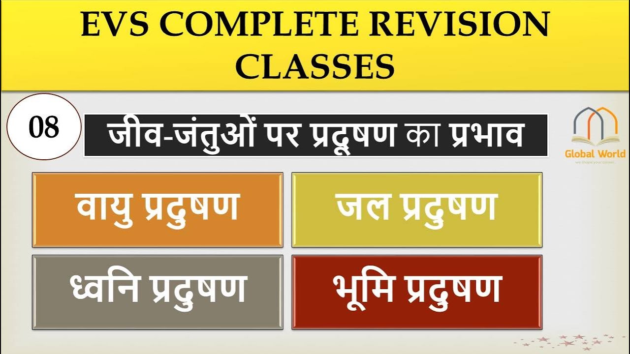 पर्यावरण अध्ययन ||जीव जंतुओं पर प्रदुषण का प्रभाव || CLASS 08 || REET MPTET 2021
