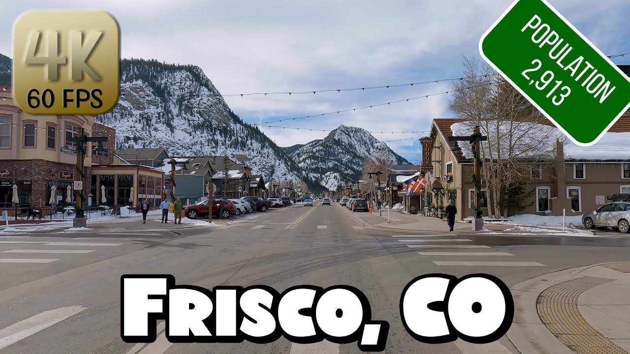 Driving Around Ski Town Frisco, Colorado in 4k Video