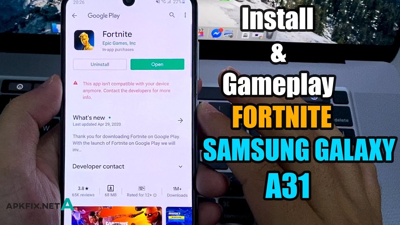 How to Install & Gameplay FORTNITE on Samsung Galaxy A31