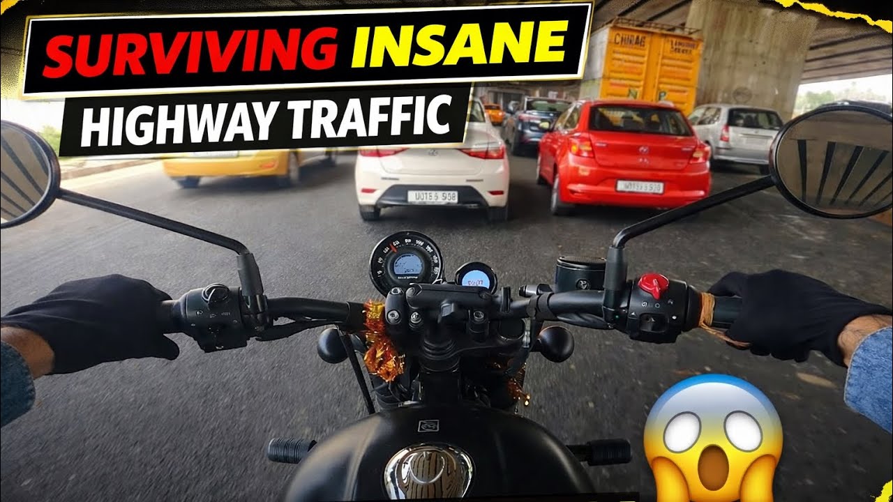 Surviving Insane Highway Traffic on Hunter 350!