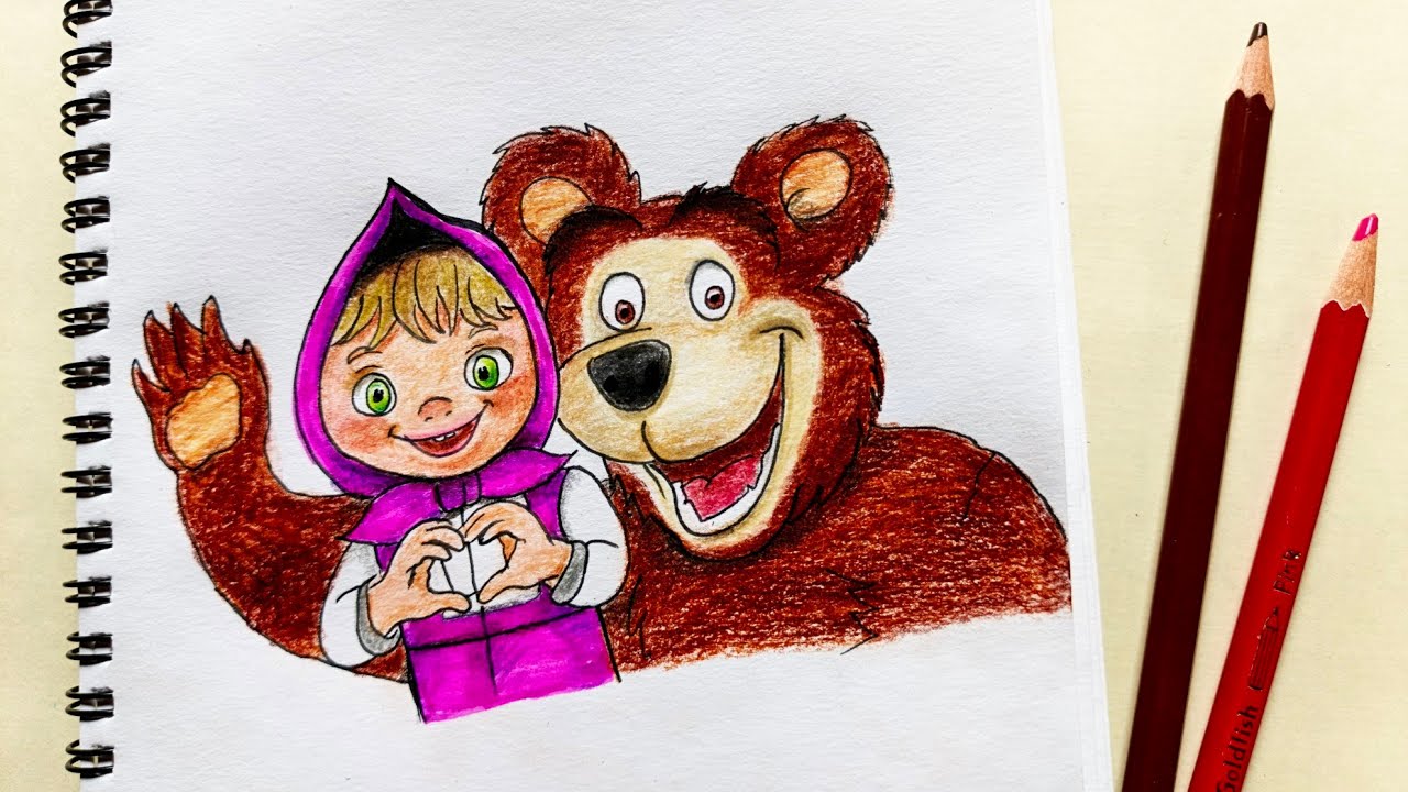 How to Draw Masha and The Bear - Step by Step || Easy drawing || Drawing Masha & The Bear