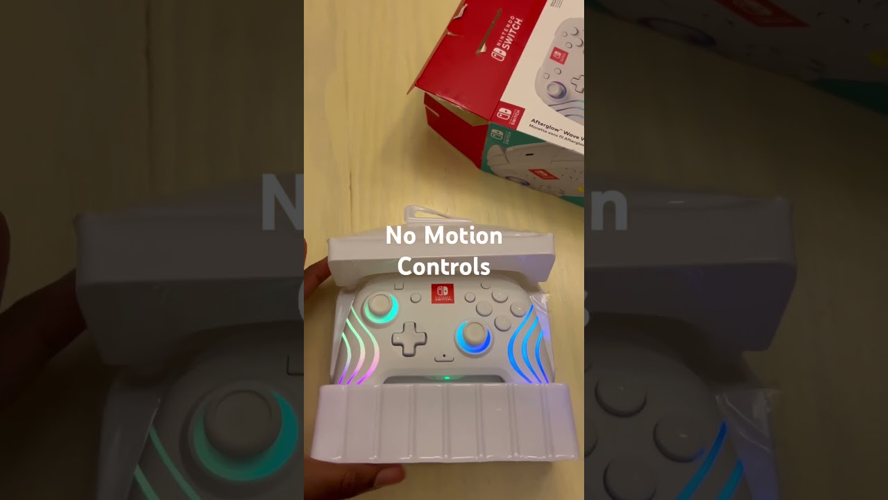 White Afterglow Wave Wireless Nintendo Switch Controller