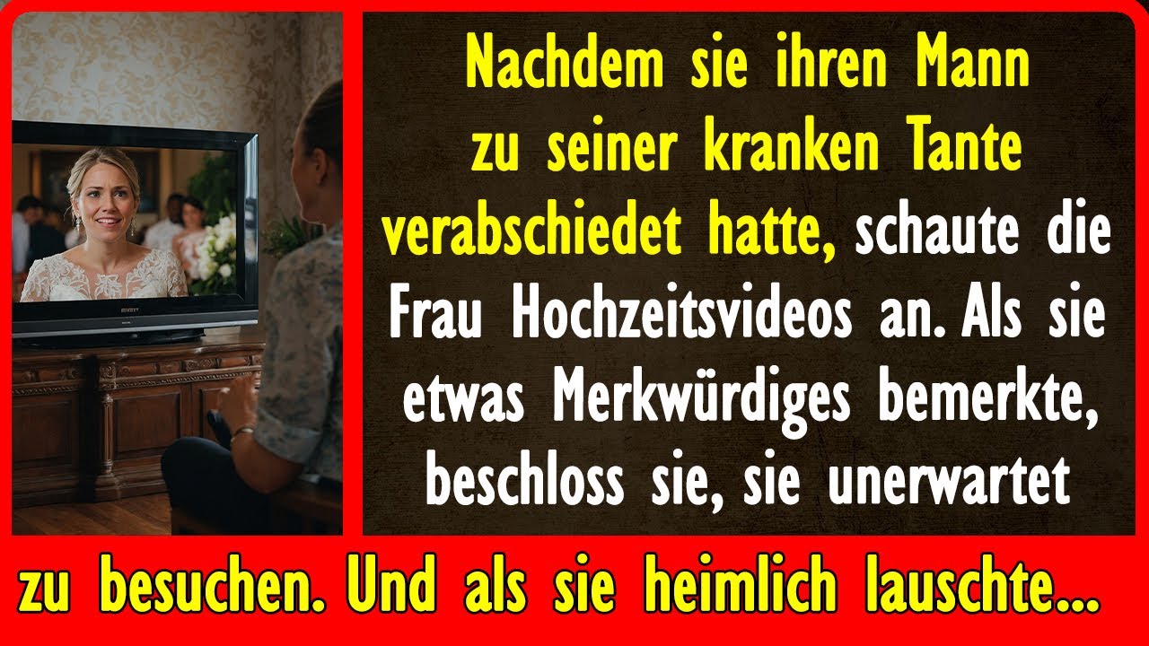 Die Frau schaute sich Hochzeitsvideos an und, als sie etwas Merkwürdiges bemerkte, beschloss sie...