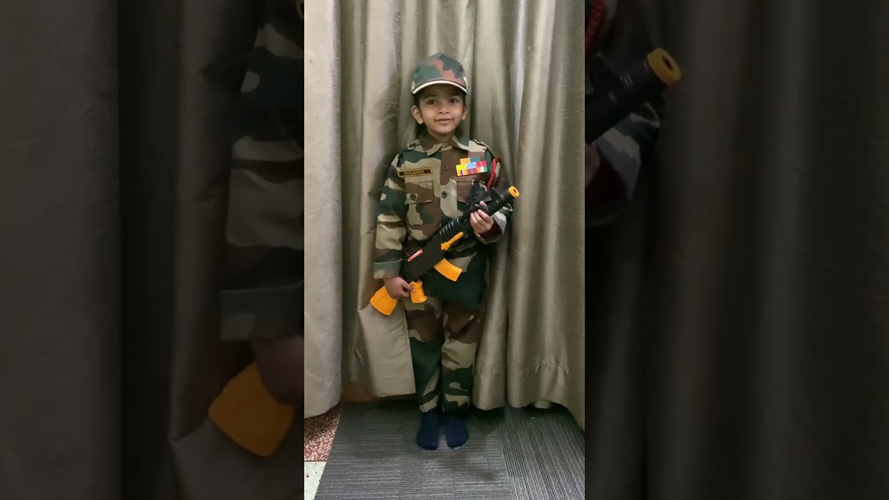 Kids fancy dress- Soldier as community helper