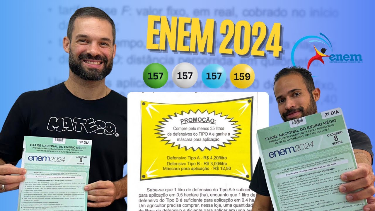 QUESTÃO 157 - CADERNO VERDE | MATEMÁTICA ENEM 2024