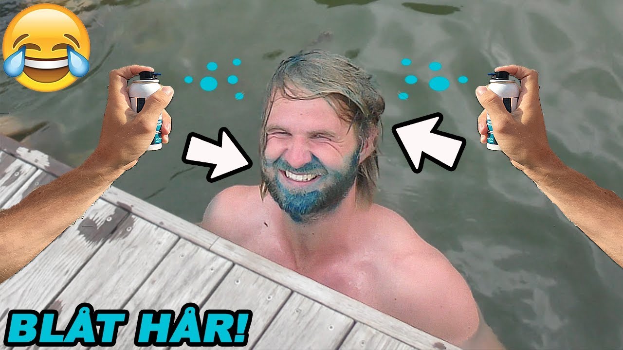 FARVER MIT HÅR OG SKÆG BLÅT!